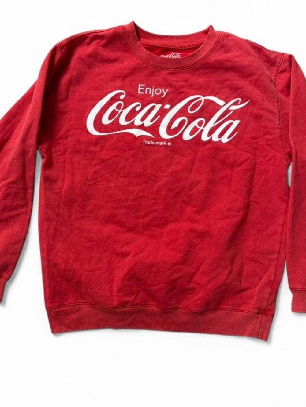 Coca Cola Red Crewneck Sweatshirt with White Logo